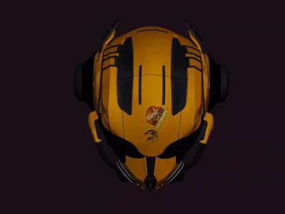 Pilot Helmet  - Highpoly Model 3D model
