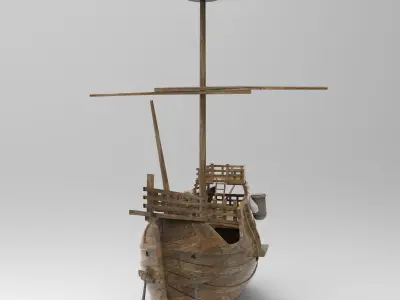 Small Santa Maria Boat 3D model