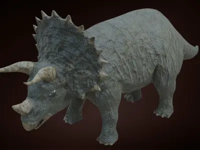 Triceratops Dinosaur Low-poly 3D model
