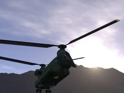 Chinhook chinook helicopter 3D model