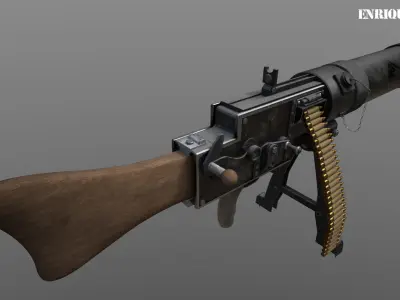 SPANDAU MG-08 1916 3D model