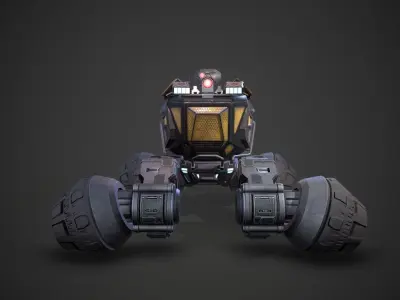 Sci-Fi Mars Rover Low-poly 3D model
