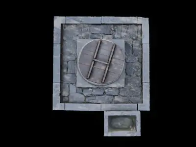 Korean style well 3D model