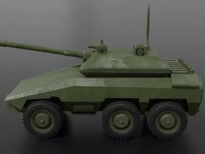 Military Heavy Armor Rover Low-poly 3D model