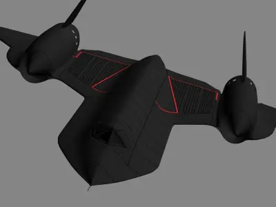 Lockheed SR-71 Blackbird Low-poly 3D model