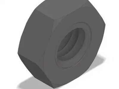 Hexagonal Nut M6 3D model