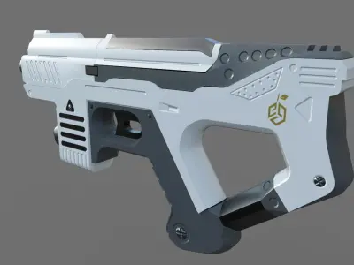 3D SCI-FI PISTOL  Low-poly 3D model