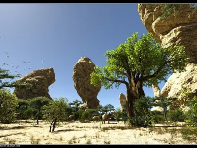 2020 XfrogPlants Africa Library  3D model