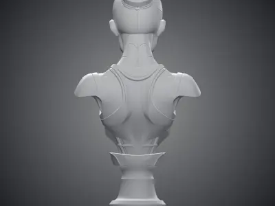 Cybernetic Female Android Bust PM-302 3D print model