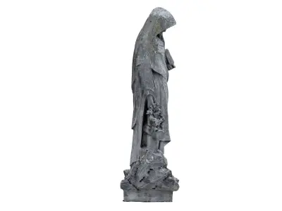 Funeral Sculpture Monument Virgin Mary Low-poly 3D model