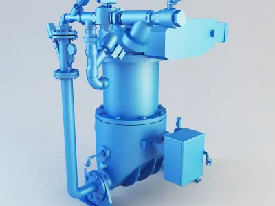 Ash vessel RA pump Low-poly 3D model