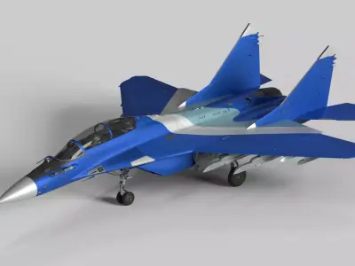 High-Detail MiG-35 Fighter Jet  Game-Ready  Low-poly 3D model