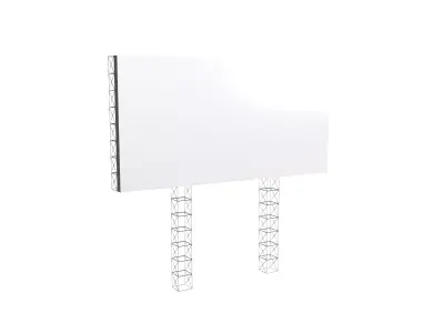 Advertising Display Mockup v3 001 Low-poly 3D model