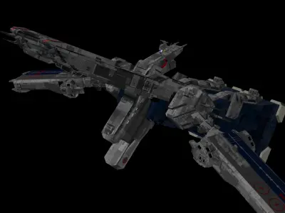 Macross SDF-1 Low-poly 3D model