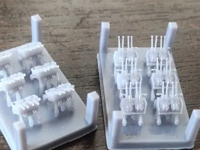 quad 40mm Bofor guns 3D print model