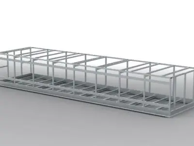 FRAME BASE UNIT STEEL 3D model