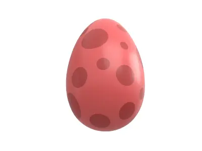 Dinosaur Egg v1 007 Low-poly 3D model