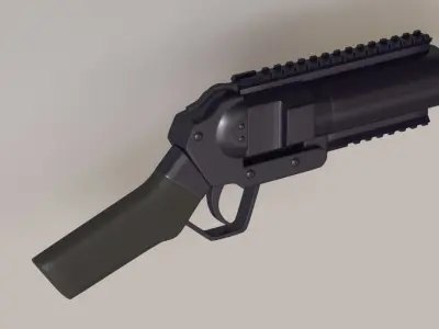  Musketon Weapon Gun Low-poly 3D model