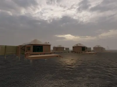 Hotel Beach-Hotel Beach Resort 3D model