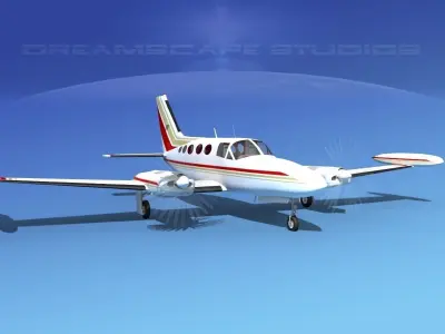 Cessna 414 Chancellor V01 3D model