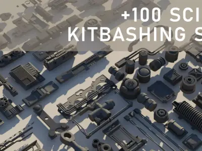 Scifi Kitbashing Set 3 3D model