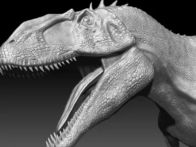 Dinosaur Carcharodontosaurus Sculpt Project 3D model