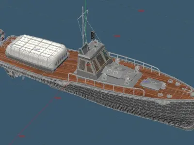Imperial Japanese Navy 11m lunch Free 3D model