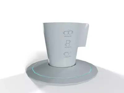 Sci-Fi Coffee Thermal Mug - Low Poly PBR Game Ready Low-poly 3D model