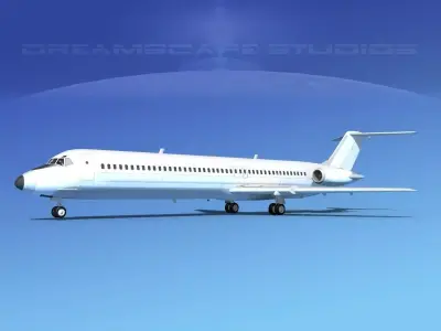 Douglas DC-9-50 Unmarked 1 3D model