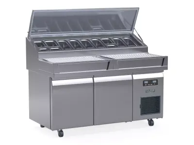 U-Line Pizza Prep Table Refrigerators Ucpt565-Ss61A 3D model