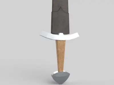 slavic sword Low-poly 3D model