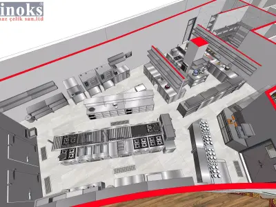 Casino Commercial Kitchen And Bar Project 3D model