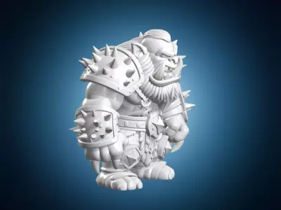 Ork Warboss Figurine 3D Print Model 3D print model