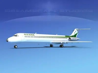 Douglas DC-9-40 Ozark 3D model