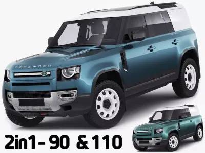 Land Rover Defender Hard Top 110 and 90 3D model