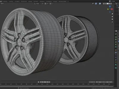 Car rim Mercedes AMG for tire 3D model