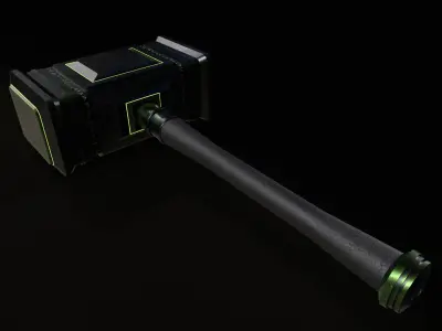 Game Ready necrotic hammer Low-poly 3D model