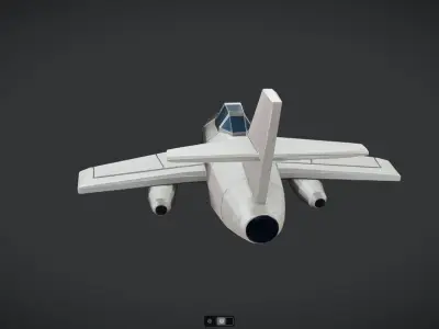 Spacecraft Jet aircraft plane 3dmodel 7 3D model