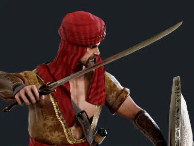 PERSIAN 4  Low-poly 3D model