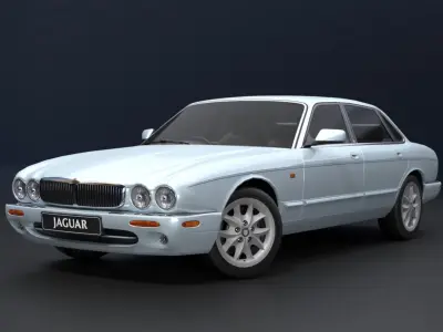 2000 Jaguar XJ X308 Free low-poly 3D model