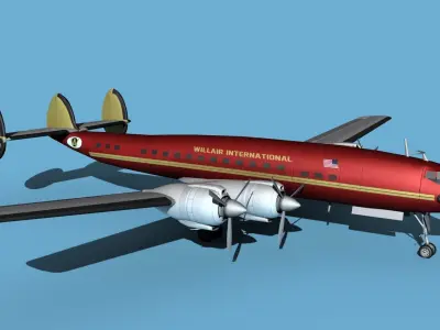 Lockheed L1649 Star Liner Willair International 3D model