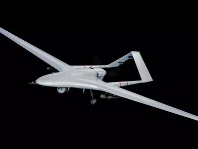 Bayraktar TB2 Low-poly 3D model