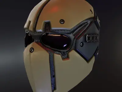 Devtac Ronin Ballistic Mask BASIC Low-poly 3D model