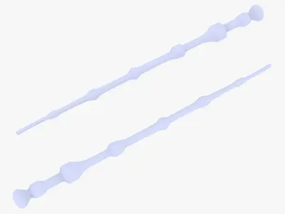 Elder Wand Low-poly 3D model