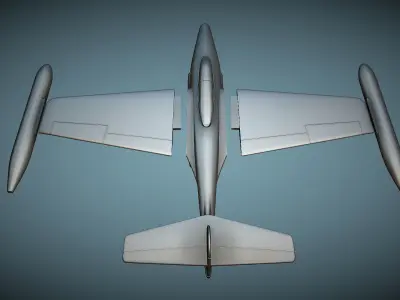 Northrop F-89D Scorpion - 3D Printable Model 3D print model