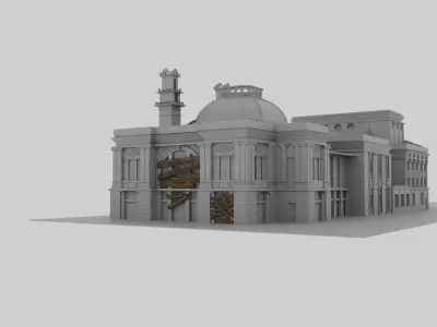 Theater Low-poly 3D model