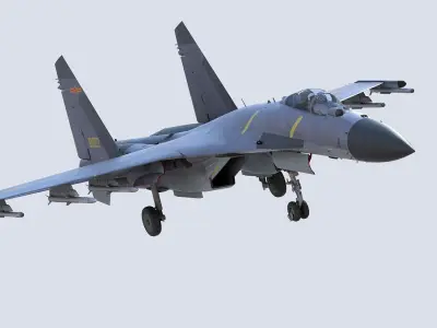 Chengdu J11 Fighter 3D model