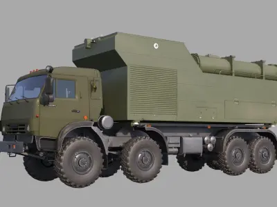 Rubezh-ME Coastal defense missile system 3D model