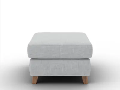 Lori Ottoman Soft Fabric Modern Living Room Furniture Free 3D model
