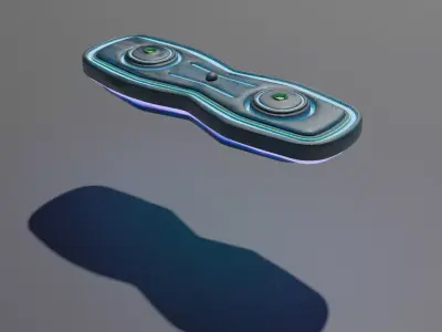 Cyberpunk Hoverboard Low-poly 3D model